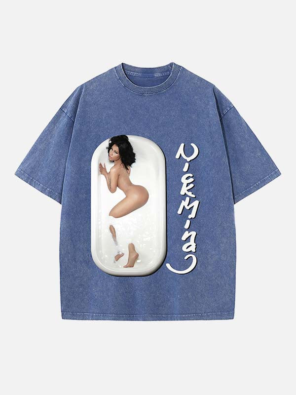 Nicki Minaj Print Round Neck T-shirt