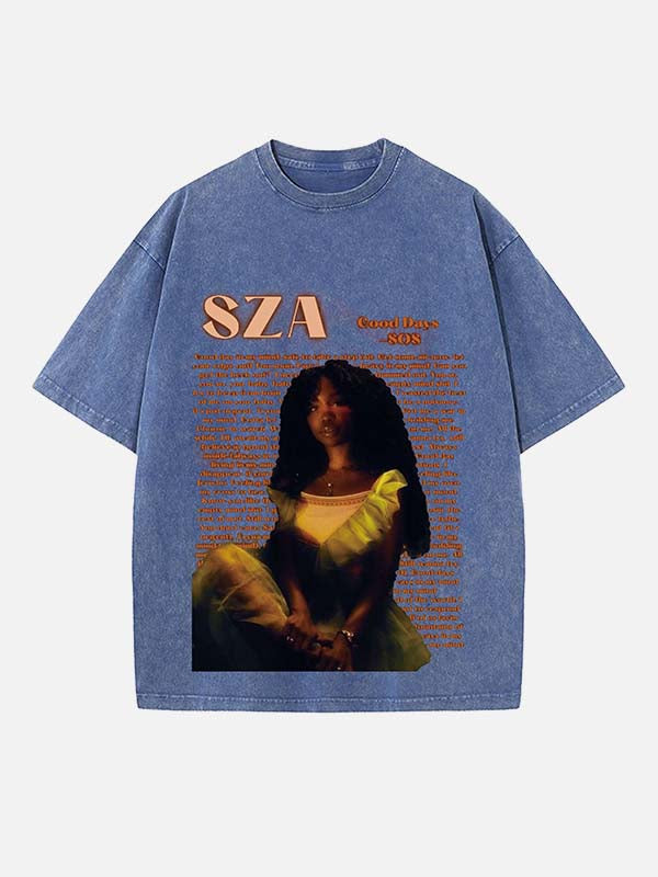 SZA Print Round Neck T-shirt