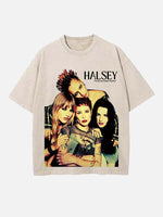 Halsey Print Round Neck T-shirt