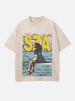 SZA Print Round Neck T-shirt