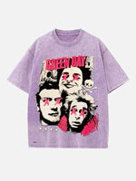 Green Day Print Round Neck T-shirt