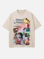 Halsey Print Round Neck T-shirt