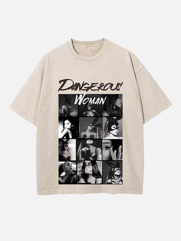 Ariana Grande Print Round Neck T-shirt