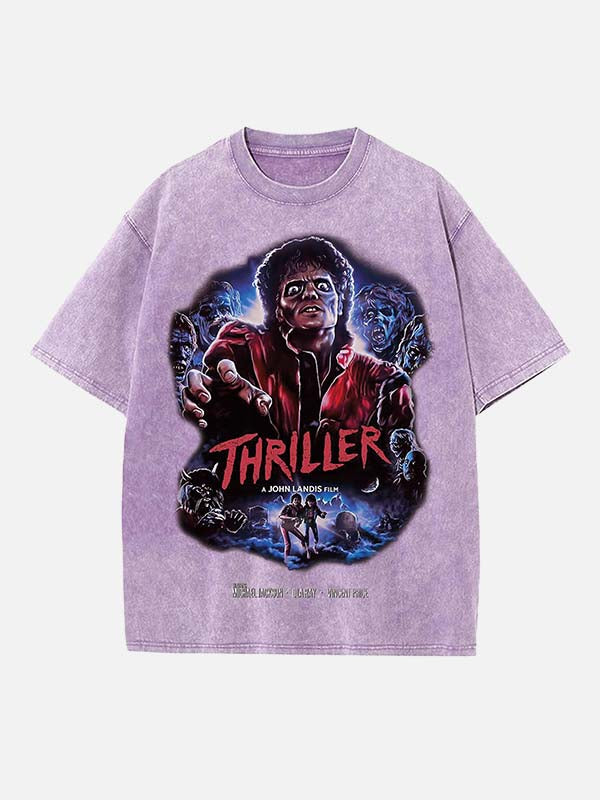 Michael Jackson Print Round Neck T-shirt