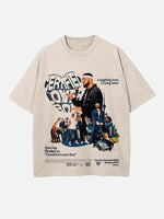 Drake Print Round Neck T-shirt