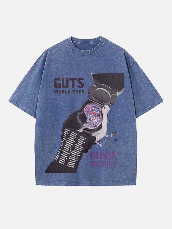 Olivia Rodrigo Print Round Neck T-shirt