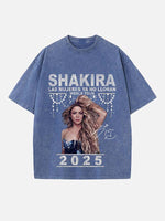 Shakira Print Round Neck T-shirt