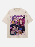 HUNTR/X Print Round Neck T-shirt