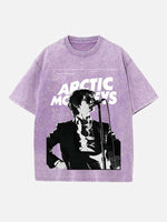 Arctic Monkeys Print Round Neck T-shirt