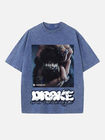 Drake Print Round Neck T-shirt