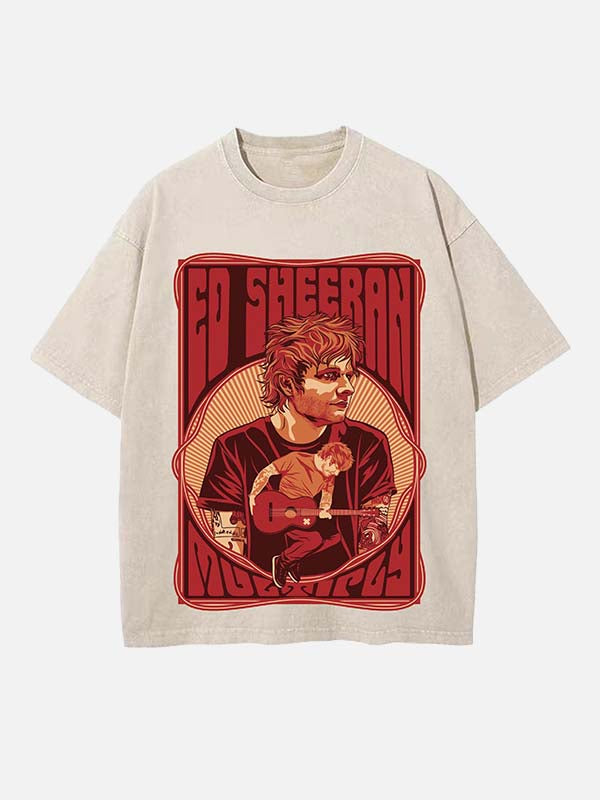Ed Sheeran Print Round Neck T-shirt
