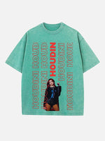 Dua Lipa Print Round Neck T-shirt