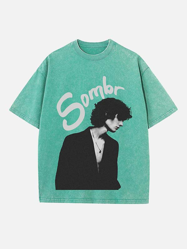 Sombr Print Round Neck T-shirt