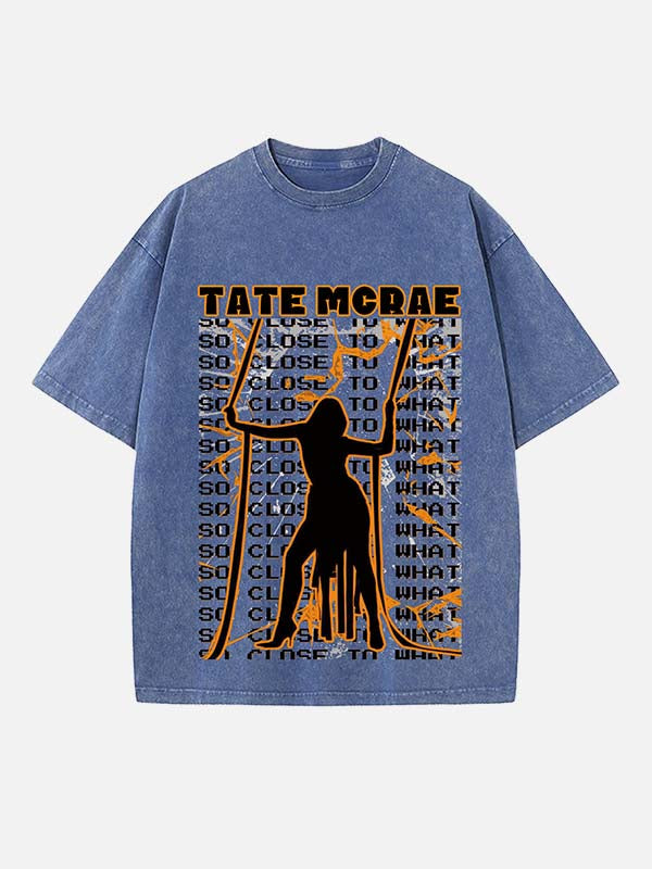 Tate McRae Print Round Neck T-shirt