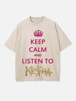 Kesha Print Round Neck T-shirt