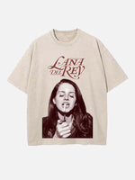 Lana Del Rey Print Round Neck T-shirt