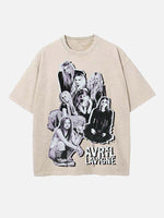 Avril Lavigne Print Round Neck T-shirt
