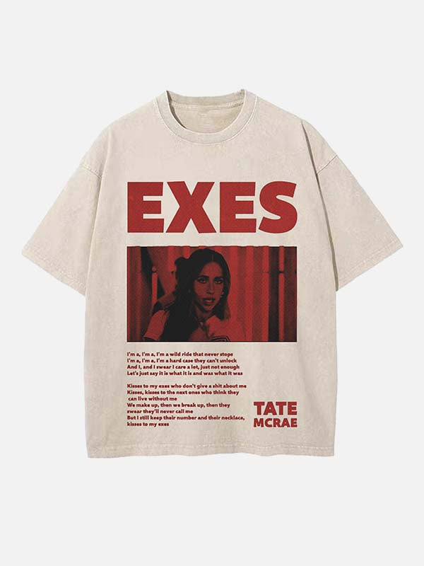 Tate McRae Print Round Neck T-shirt