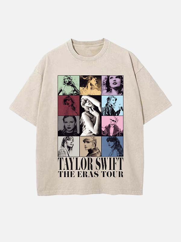 Taylor Swift Print Round Neck T-shirt