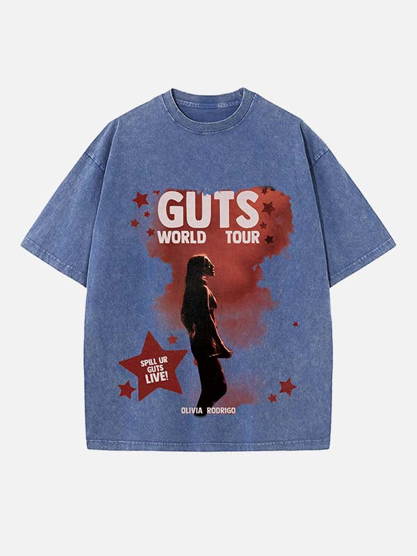 Olivia Rodrigo Print Round Neck T-shirt