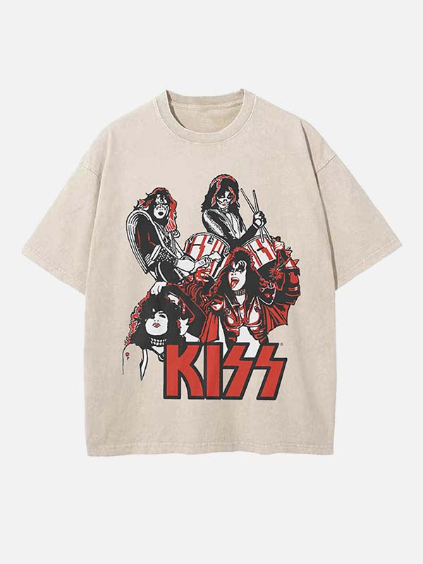 KISS Print Round Neck T-shirt