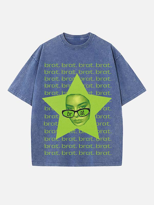 Charli xcx Print Round Neck T-shirt