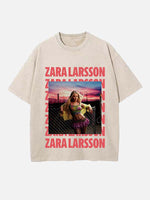 Zara Larsson Print Round Neck T-shirt