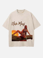 Nicki Minaj Print Round Neck T-shirt