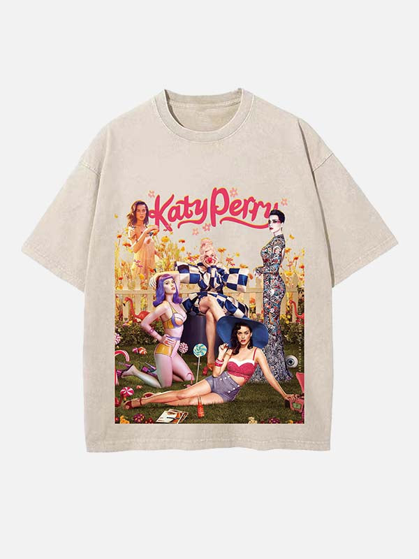 Katy Perry Print Round Neck T-shirt