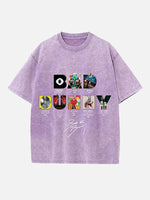 Bad Bunny Print Round Neck T-shirt