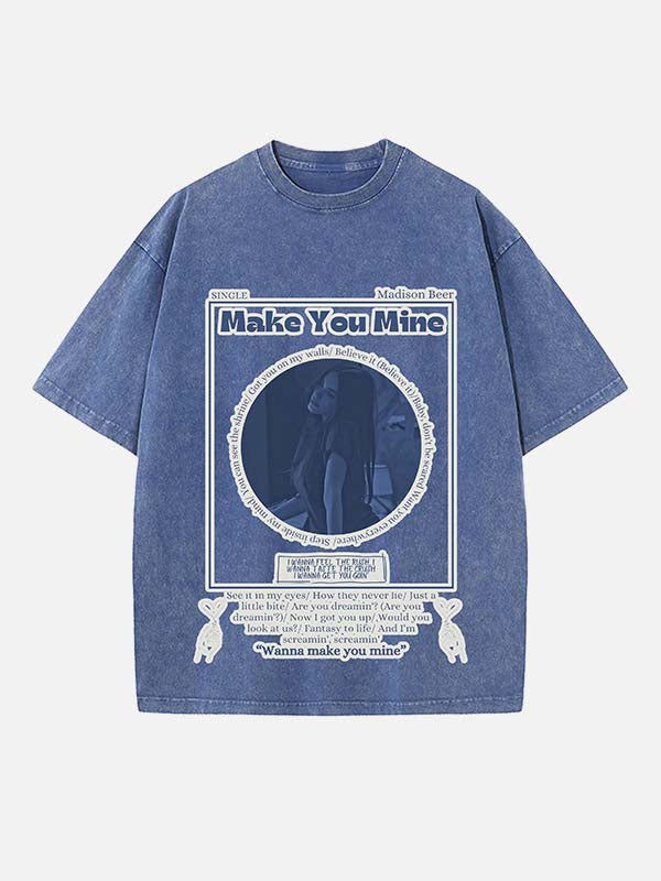 Madison Beer Print Round Neck T-shirt