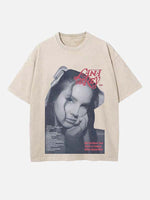 Lana Del Rey Print Round Neck T-shirt