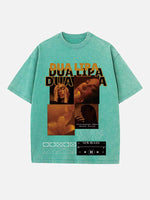 Dua Lipa Print Round Neck T-shirt