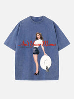 Jennifer Lopez Print Round Neck T-shirt