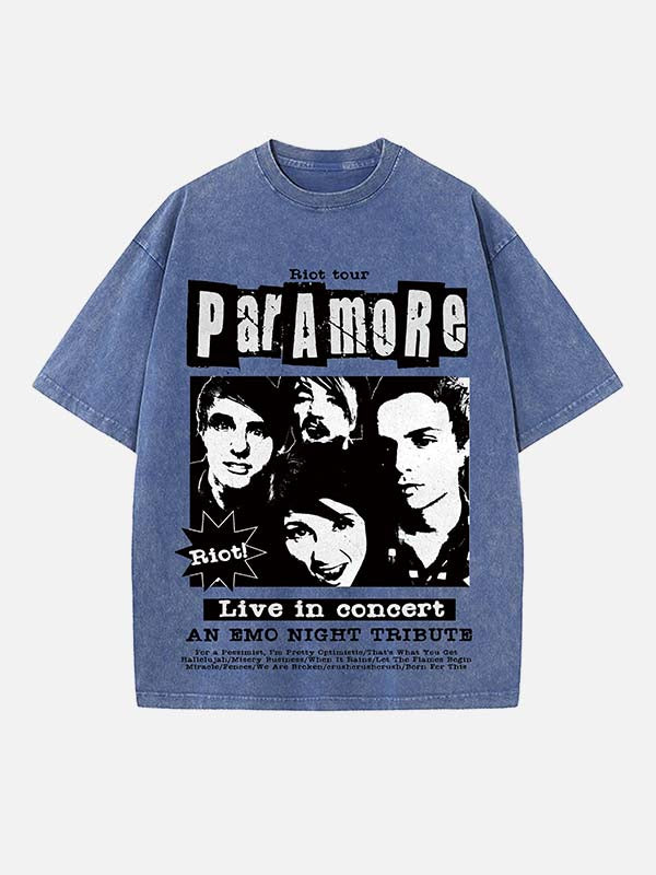 Paramore Print Round Neck T-shirt