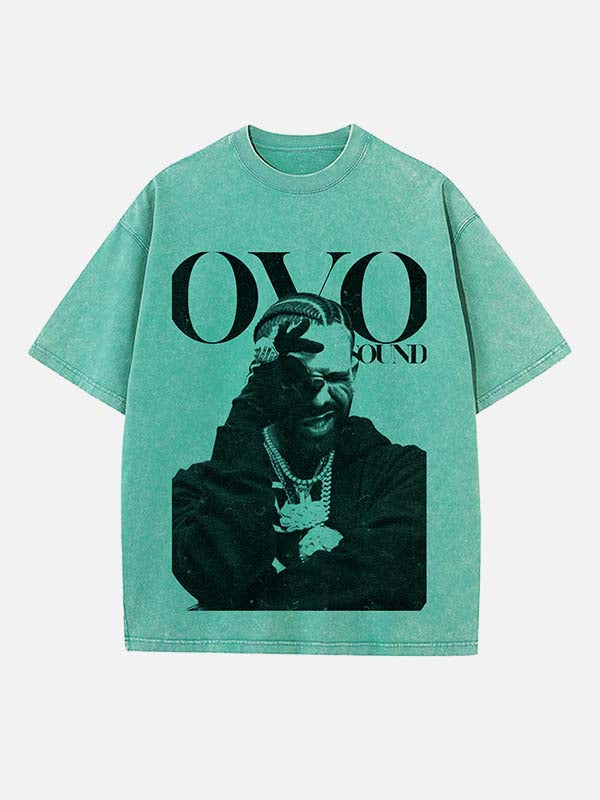 Drake Print Round Neck T-shirt