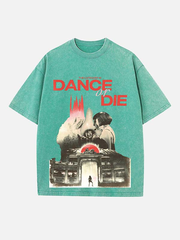 Lady Gaga Print Round Neck T-shirt