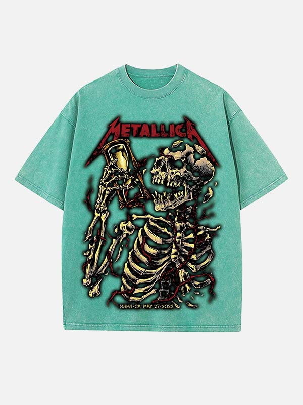Metallica Print Round Neck T-shirt