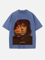 Lady Gaga Print Round Neck T-shirt