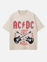 AC/DC Print Round Neck T-shirt