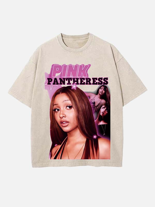 PinkPantheress Print Round Neck T-shirt