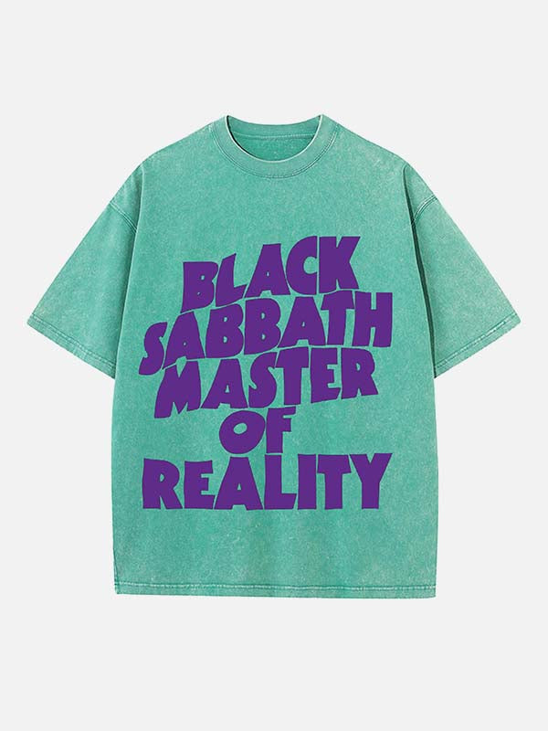 Black Sabbath Print Round Neck T-shirt