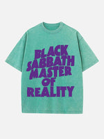 Black Sabbath Print Round Neck T-shirt