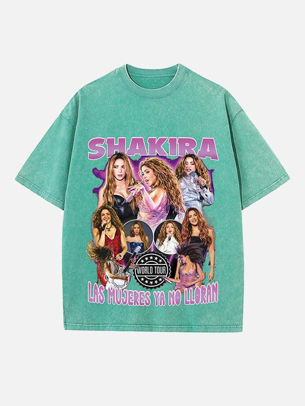 Shakira Print Round Neck T-shirt
