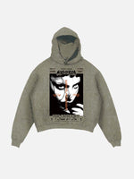 Lady Gaga Print Slant Pockets Hoodie