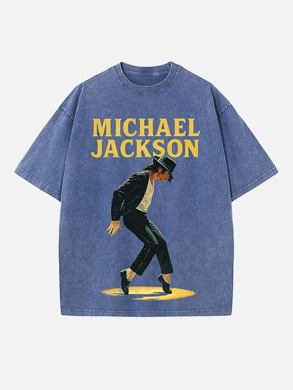 Michael Jackson Print Round Neck T-shirt