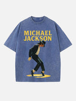 Michael Jackson Print Round Neck T-shirt