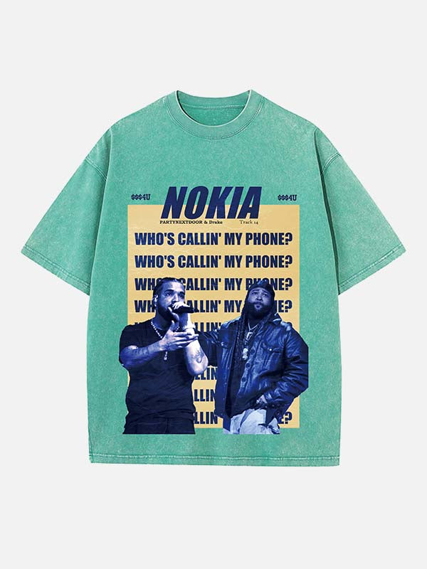 Drake Print Round Neck T-shirt