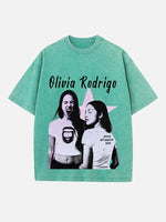 Olivia Rodrigo Print Round Neck T-shirt