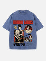 Bruno Mars Print Round Neck T-shirt